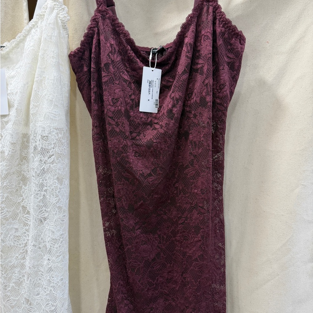 Cosabella Deep burgundy Lace negligee NWT